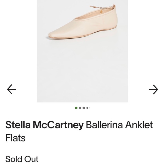 Stella McCartney vegan leather ballerina flats with anklet - Picture 2 of 6